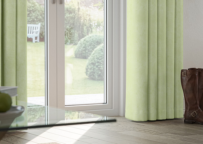 Florence Faux Suede, Green Leaf - Made to Measure Curtains - Image 5
